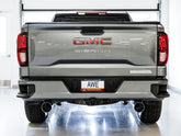 AWE 0FG Catback Split Rear Exit Exhaust for 4th Gen Silverado/Sierra 1500 5.3L (Flat Bumper) - Dual Chrome Silver Tips - Mounted